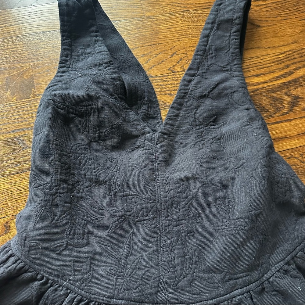 Free People Elegant Black Bow-Back Mini cocktail Dress - Picture 5 of 16